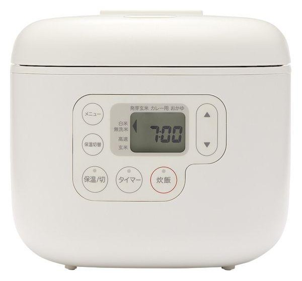 【無印良品】しゃもじ置き付き炊飯器・3合の製品画像